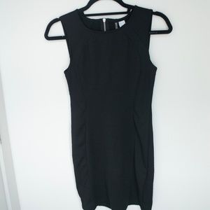 Divided Bodycon Mini Black Dress